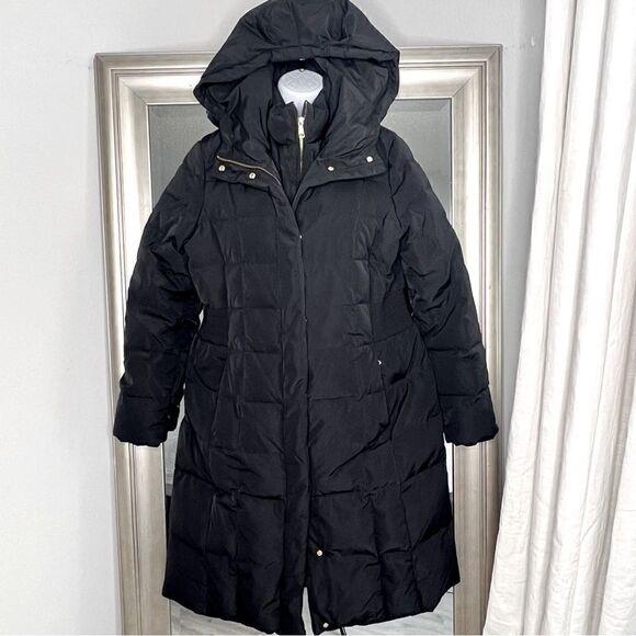 Cole Haan Signature Women's Black Down Fill Long Jacket Size PL - Picture 1 of 9
